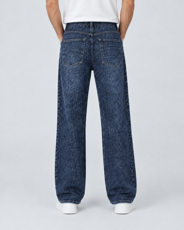 Dark Indigo jeans, Back view