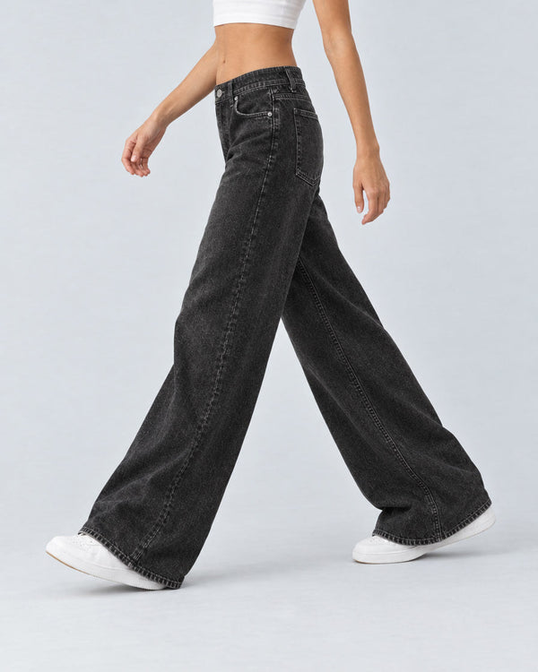 Washed Black jeans, Side stride