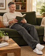Washed Black jeans, On the sofa