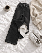 Washed Black jeans, Flat lay