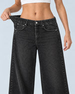 Washed Black jeans, Waistband stretch